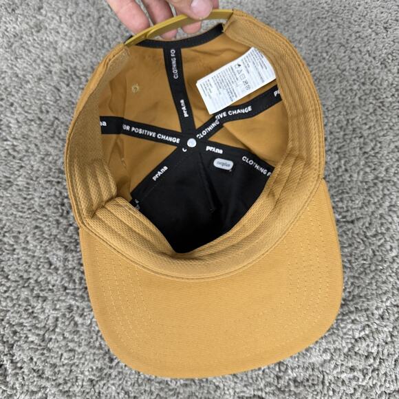 PrAna Hat Cap Snap Back Mens One Size Brown Recycled Polyester Patch Logo - Picture 9 of 10